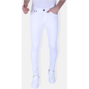 Nette Witte Heren Jeans Slim Fit Stretch  Wit