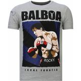 Balboa - Rhinestone T-Shirt - Grijs