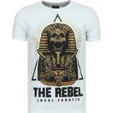 Rebel Pharaoh - T-Shirt Heren - W - Wit