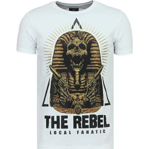 Rebel Pharaoh - T-Shirt Heren - W - Wit
