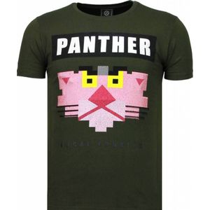 Panther For A Cougar - Rhinestone T-Shirt - Groen