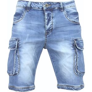 Korte Spijkerbroek Heren - Spijkershort Zakken  Blauw