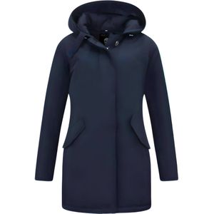 Getailleerde Winterjas Capuchon  Blauw