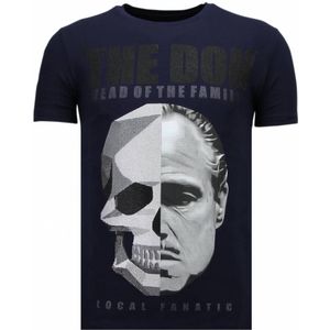 The Don Skull - Rhinestone T-Shirt - Navy