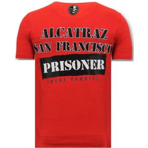 Heren T-Shirt - Alcatraz Prisoner - Rood