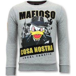Sweater Heren - Cosa Nostra Mafioso - Grijs