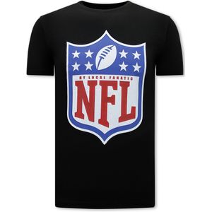 NFL Shield Team Print Heren T-Shirt - Zwart