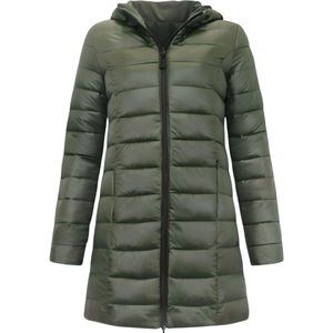 Lange Puffer Jas Dames Parka - Slim Fit - Groen