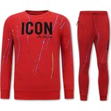 Mannen Joggingspak - ICON Painted - Rood