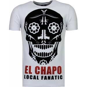 El Chapo - Flockprint T-Shirt - Wit