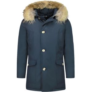 Parka Jas Heren - Bontkraag - Blauw