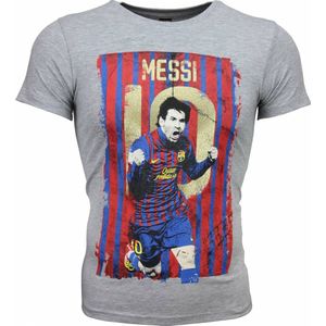 T-Shirt - Messi  Print - Grijs