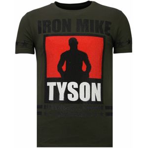 Iron Mike Tyson - Rhinestone T-Shirt - Khaki