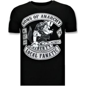 Heren T-Shirt Opdruk - Sons Of Anarchy - Zwart