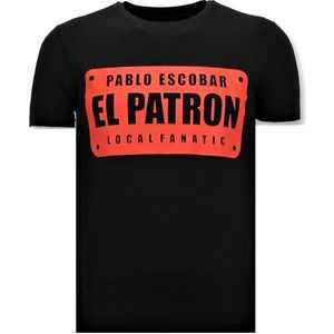 T-Shirt Mannen - Pablo Escobar El Patron - Zwart