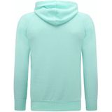 Hoodie Heren Rits - Trainingsvest Heren - Sportvest - Mint Groen