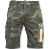 Camouflage Korte Broek Mannen - Bermuda Broeken -  - Groen Grijs