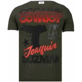 Cocaine Cowboy - Rhinestone T-Shirt - Khaki