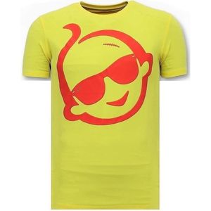 T-Shirt Heren Print - Zwitsal Sunglass - Geel