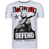 Loyalty Marilyn - Rhinestone T-Shirt - Wit
