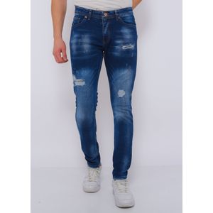 Blauwe Broek Gaten Heren Slim Fit -DC-