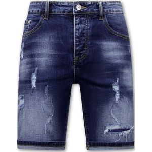 Korte Broek Heren Stretch - Denim Short -  - Blauw