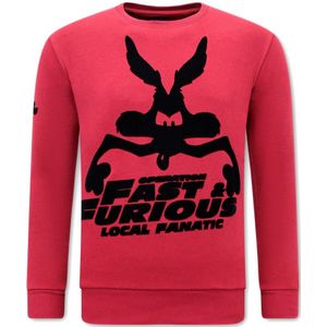 Heren Sweater - Fast And Furious - Bordeaux