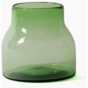 Imperfect design Kom Glas rond H15xB16cm green