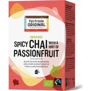 Fair Trade Original Thee Chai met vanille en passievrucht, bio, 20x1,75g