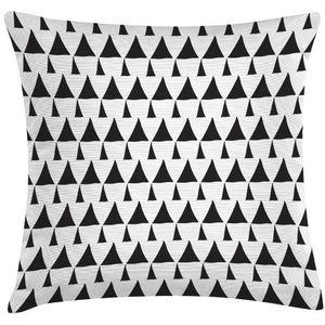 Eco Design Kussen Dram Triangles Pattern White 45x45