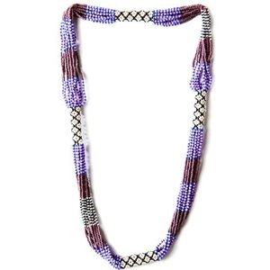 Bohemian Fair Trade Ketting Strands Paars