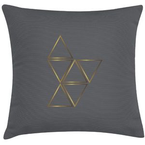 Eco Design Kussen Brass Triangles 45x45