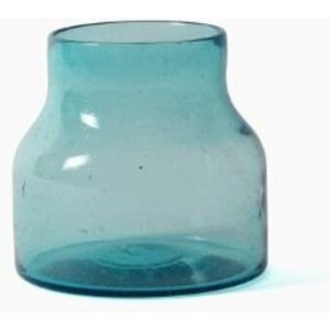 Imperfect design Kom Glas rond H15xB16cm aqua