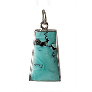 A Beautiful Story Turquoise Hanger Zilver