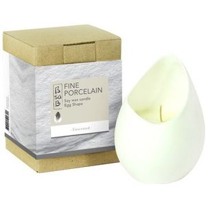 BsaB Candle Fine Porcelain Egg Uncented