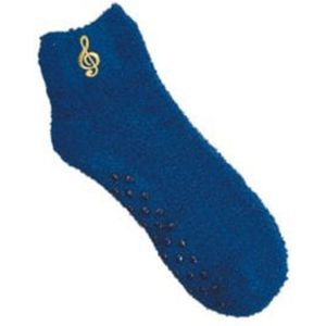 Music Gifts - Wollige Sokken - Koningsblauw - Met Geborduurde Vioolsleutel