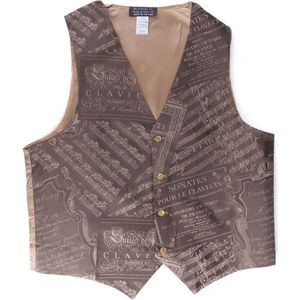 Geweven Vest - Gebroken Wit - Bladmuziek - 0