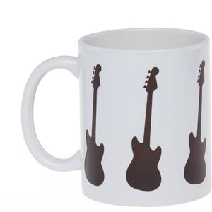 Mok (300 ml) met basgitaar - Gebroken wit