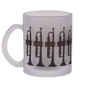 Theeglas (mat, 300 ml) met trompet - Gebroken wit