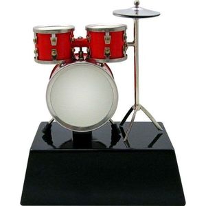 Miniatuurinstrument drumstel 8 cm - Gebroken wit