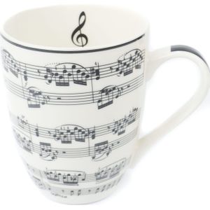 Beker bladmuziek wit