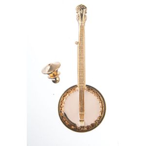 Speldje Banjo verguld