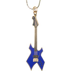 BC Rich - Warlock - Halsketting - Blauw - Gouden Ketting 60cm