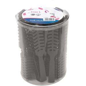 Verluchte Borstels - Croc L Zwart 24 PCS OP=OP