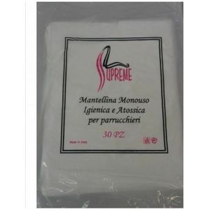 Witte Verf kapmantels (recyclebaar) 30 stuks OP=OP