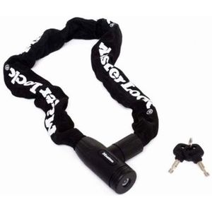 Masterlock Keyed steel chain 90cm x Ø 8mm w/2 keysnylon sleeve - colour : black - 8391EURDPRO