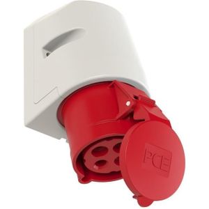PCE - CEE 4P/32A/400V - Opbouw WCD - Rood - IP44
