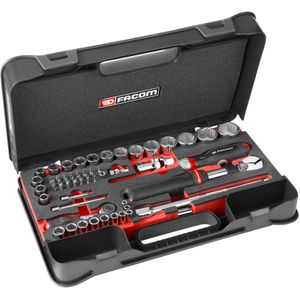 Facom - RS.GRPPB - 60-delige Metrische 6-kant OGV Grip Doppen Set