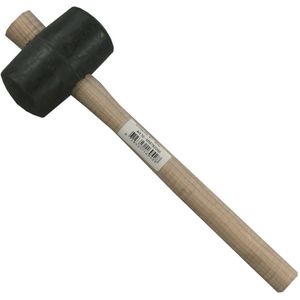 Melkmeisje Rubber hamer 55 mm hard rubber vlak - MM782055