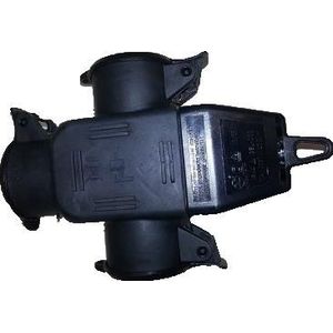 N&L - Drieweg Hangkoppeling - Zwart - Rubber